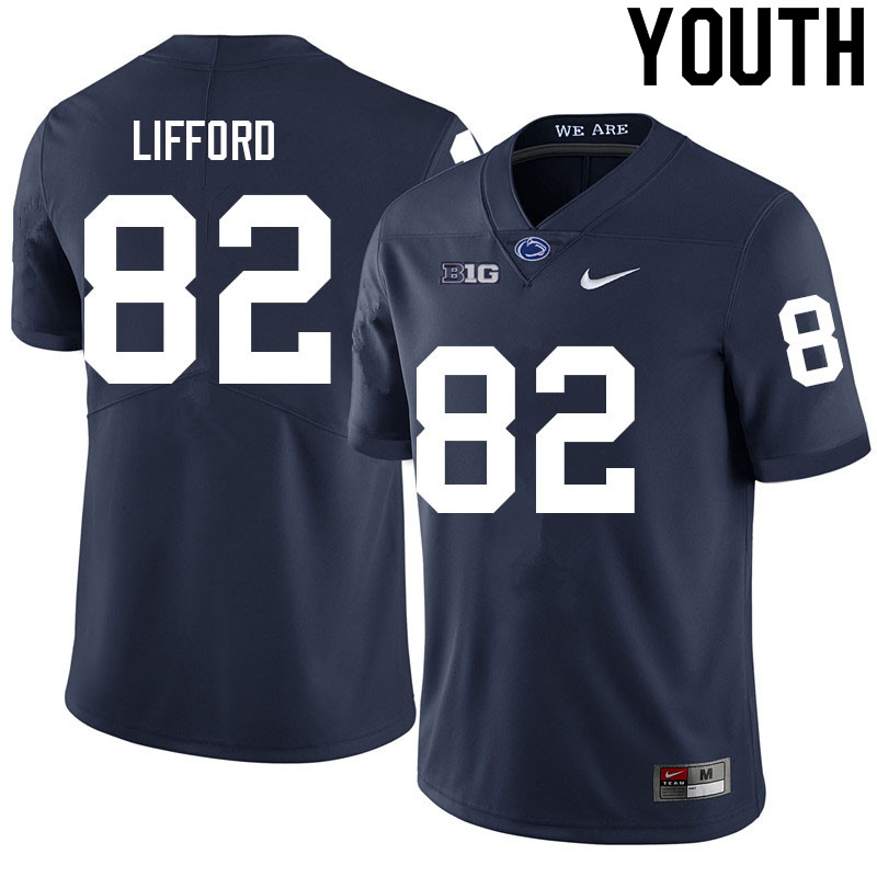 Youth #82 Liam Clifford Penn State Nittany Lions College Football Jerseys Sale-Navy